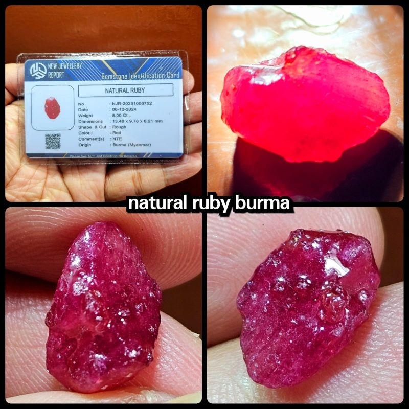 ORIGINAL BONGKAHAN RUBY BURMA DELIMA