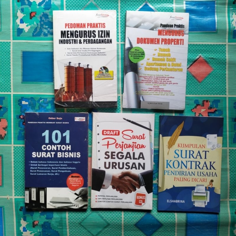 Varian Buku Hukum; MENGURUS IZIN PERDAGANGAN, DOKUMEN PROPERTI, SURAT BISNIS, KONTRAK, PERJANJIAN, H