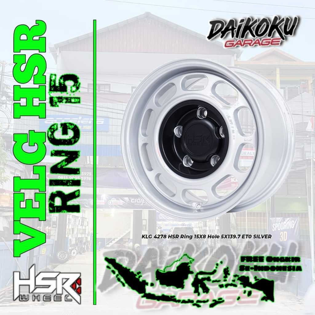 Velg racing offroad Ring 15 Hsr (Katana, Jimny, Taft, Feroza dll) Toko Velg Mobil Banjarmasin