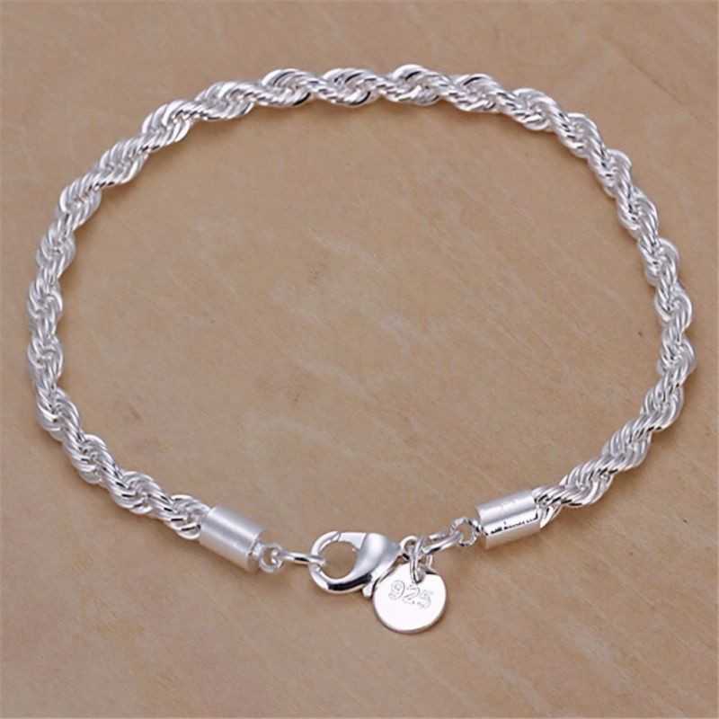 Gelang Titanium Ulir Lilit Wanita Gelang Tambang Lilit