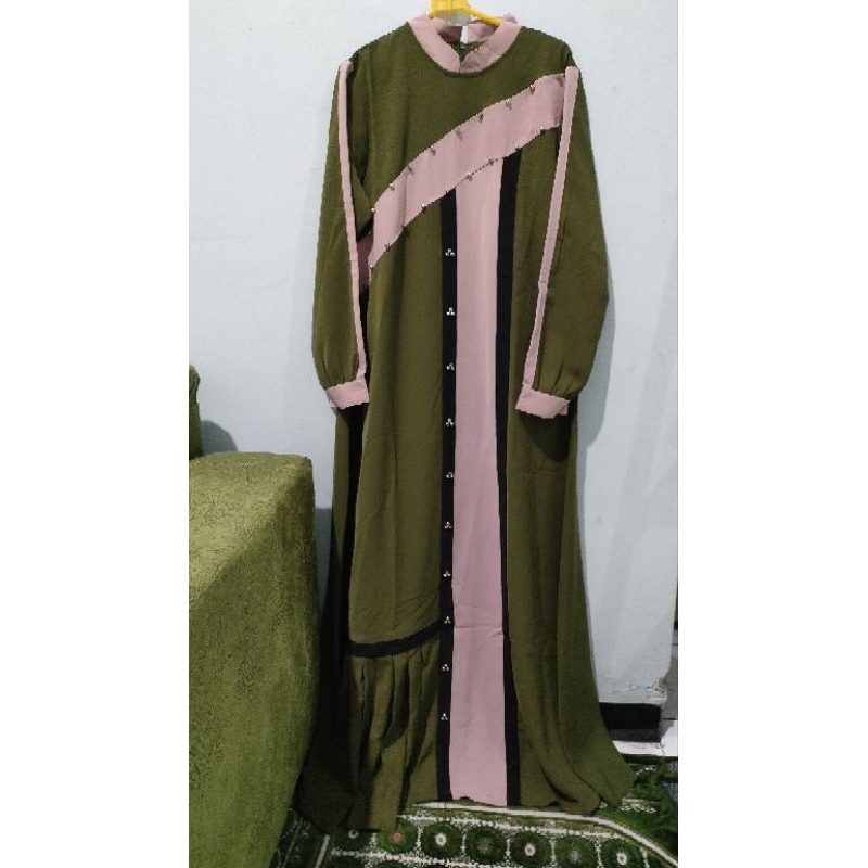 Sale gamis Luhana rosecrepe no tag label