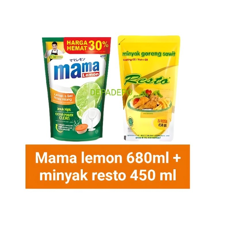 

Minyak Goreng Resto 450ml & Mama Lemon 680ml - Paket Hemat Terbaik!