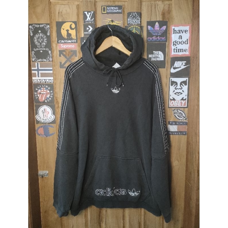 Hoodie Adidas center treefoil original, Adidas center, Adidas bunga, adidas stripes, Adidas bunga st
