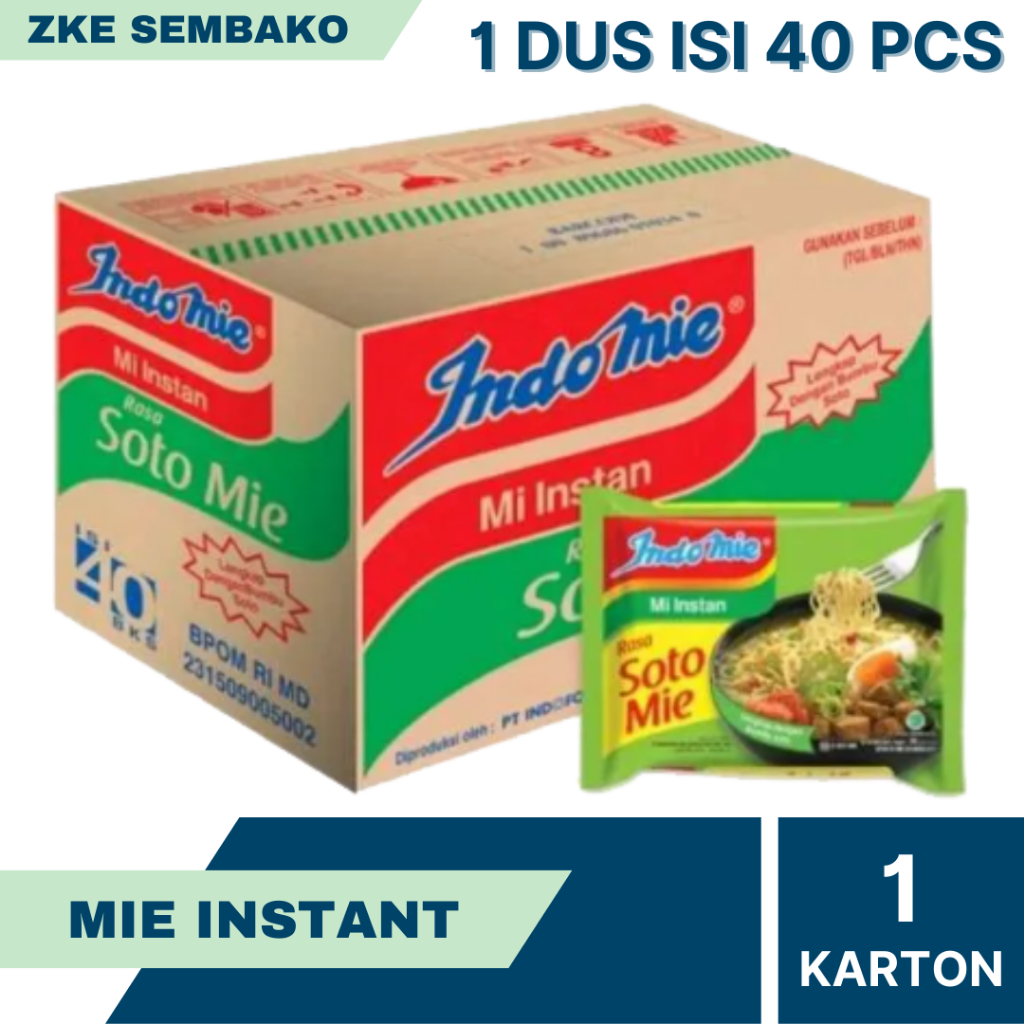 

Indomie Soto Mie 1 DUS ISI 40 PCS / Mie Instan