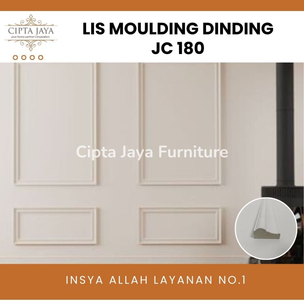 Moulding Molding Kayu Gipsum Dinding Kayu Siap Pakai PVC Foam Wall Panel Wainscoting Profil Wallpane