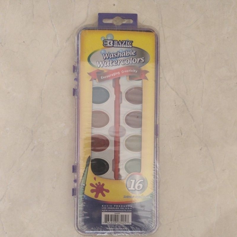 

bazic washable watercolors 16 colors cat air