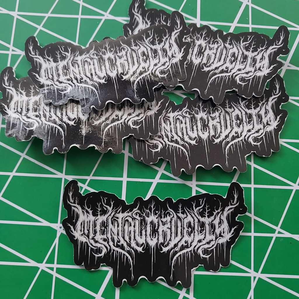 

STIKER MENTAL CRUELTY - STICKER MUSIK BAND METAL METALCORE DEATHCORE vinyl anti air, helm laptop koper