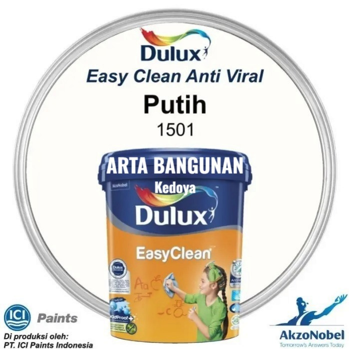 Dulux Easy Clean Cat Tembok Interior 1501 PUTIH - 20 Liter ( Promo Terbatas )