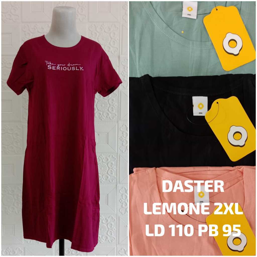 Daster Murah Bahan Katun Tebal Dewasa Lemone Size Jumbo 2XL