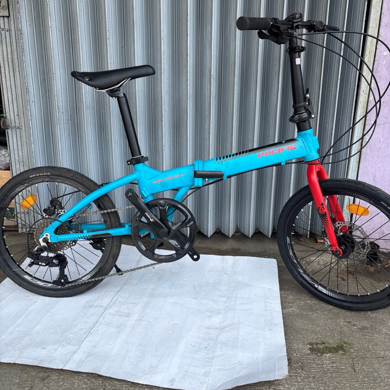 BEKAS sepeda lipat 20 pacific veloce 6.0 frame alloy 9 speed discbrake