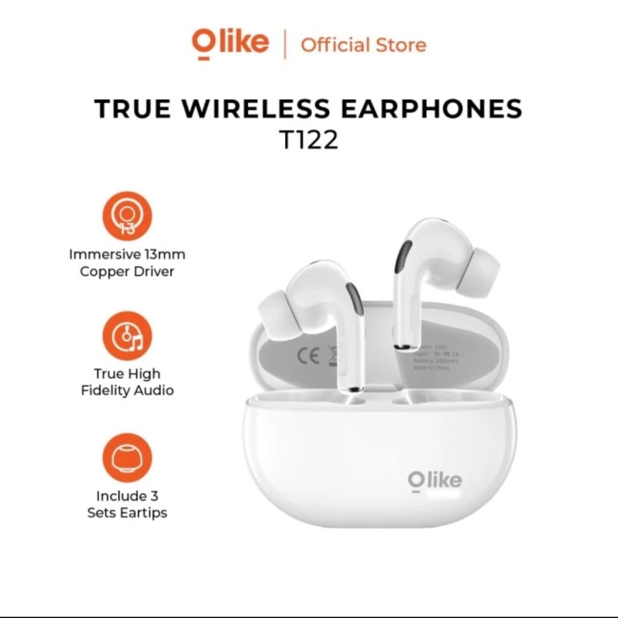 

Headset OLIKE T122 Wireless Handsfre Bluetooth 5.3 True High Fidelity Audio Copper Sound HF Earphone T-122