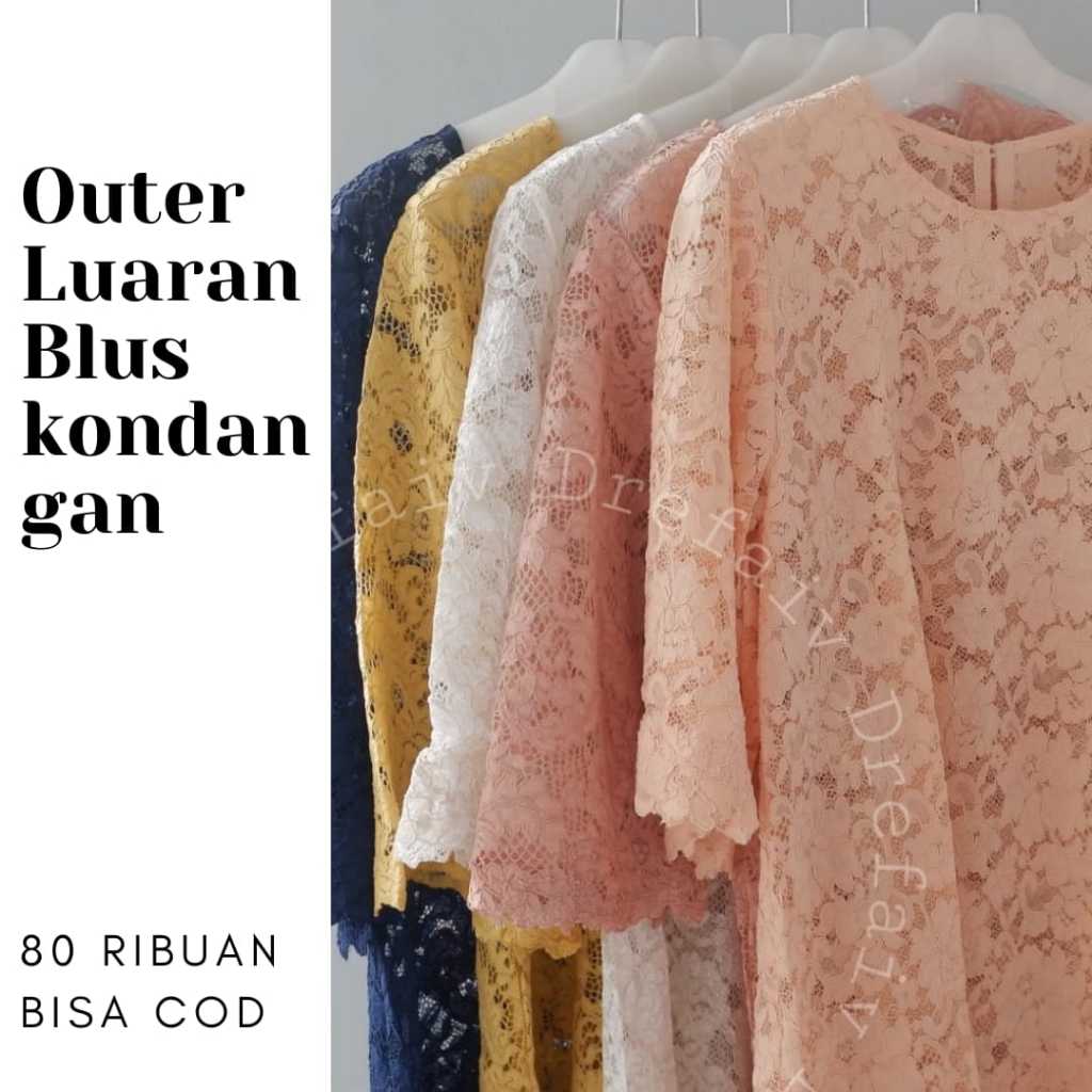 Outer Luaran Blouse brukat brokat burkat gamis mewah kondangan
