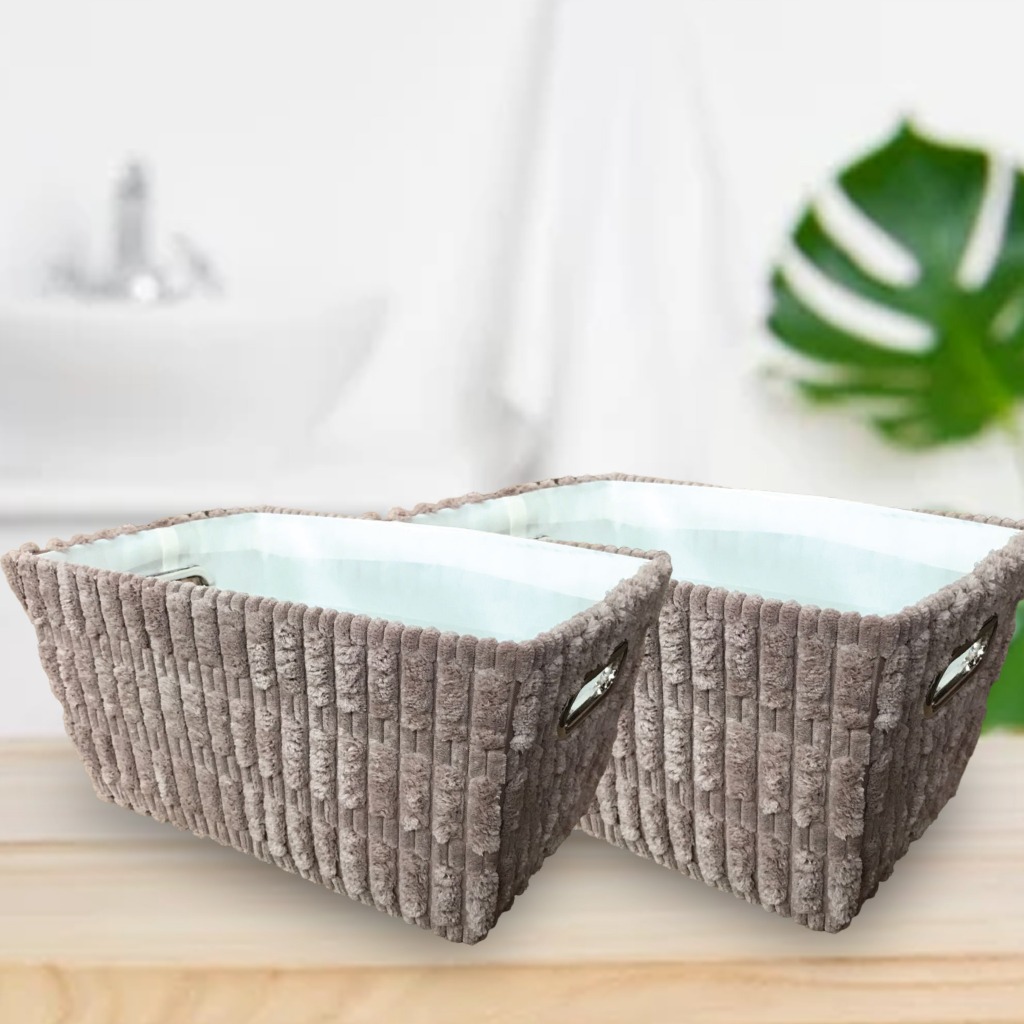 KERANJANG VELVET TRAPEZOID FRAME / Keranjang Serba Guna / Keranjang Besi