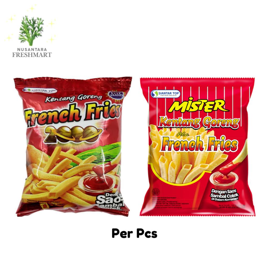 

[Nusantara Freshmart] French Fries Snack Kentang 2000 Mister Per Pcs Satuan