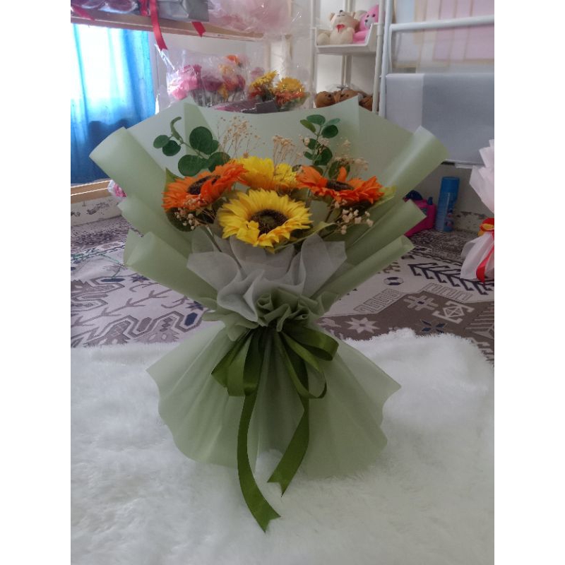 buket bunga/ buket bunga matahari/ Bouquet flower/ buket bunga palsu