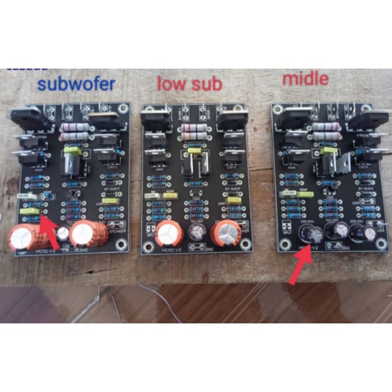 Driver mcrd v2 modif Sub Low Mid flat power ampli