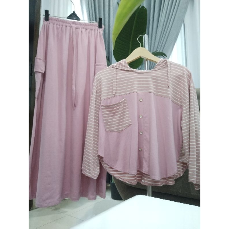 Blus Wanita Lengan Panjang Pink - setelan rok wanita