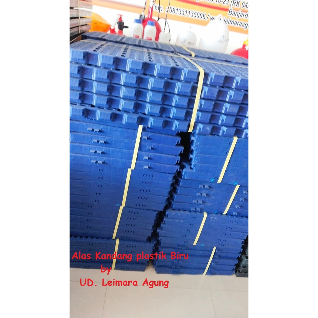 Slat/alas kandang plastik biru