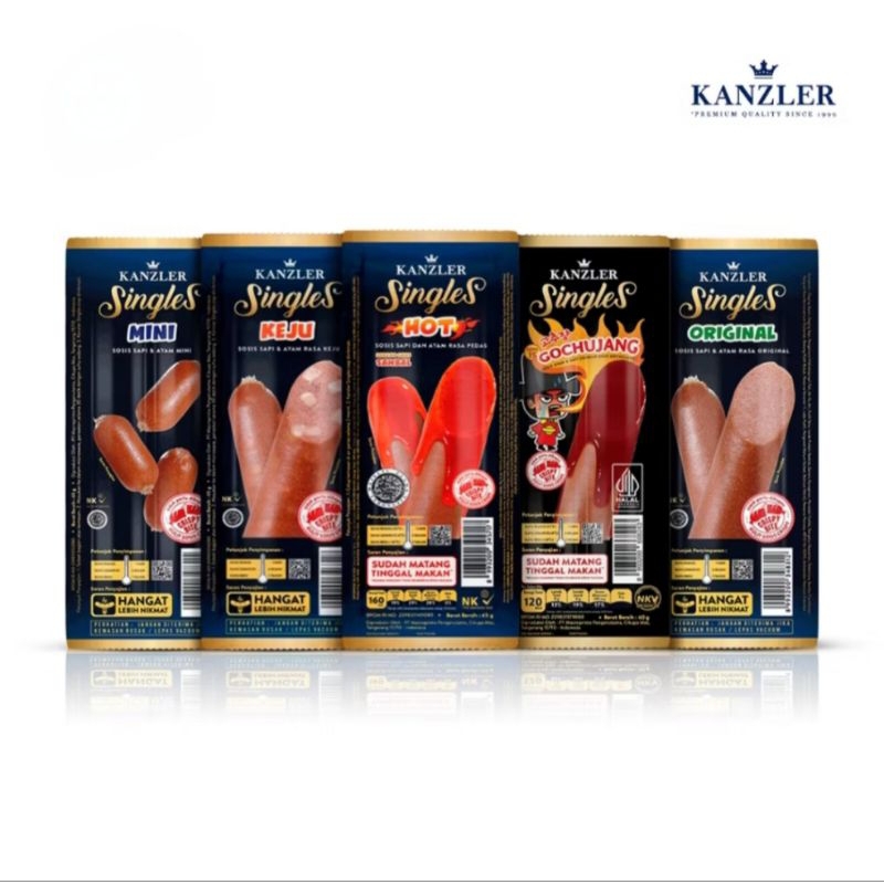 

Sosis Kanzler 65gr Original, Keju, Mini, Hot, Gochujang