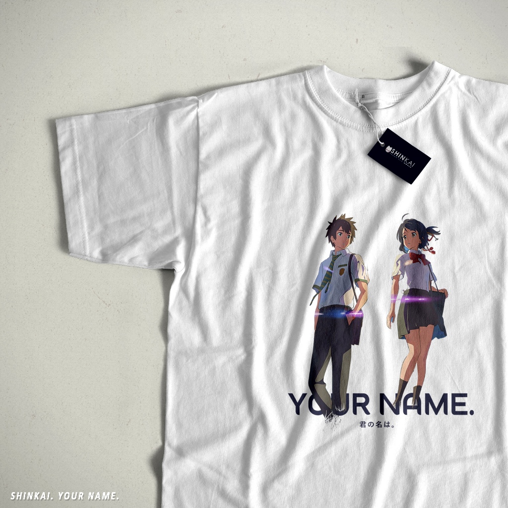 Kaos Anime Kimi No Nawa Taki & Mitsuha | Shinkai Inspired T-Shirt | Kaos Distro Japan Anime