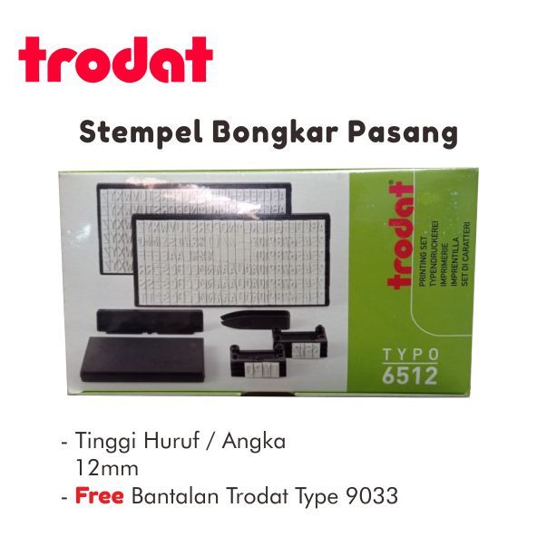 

Stempel Trodat Typo 6512 Printing Set / Stempel Bongkar Pasang