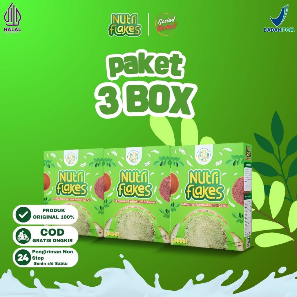 

[PAKET 3 BOX] Sereal Herbal Nutriflakes Original - Mengatasi Asam Lambung Maag dan Gerd Original