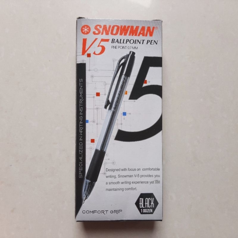 

Pulpen/Ballpoint Snowman V5 | Finepoint 0.7 (12 pcs)