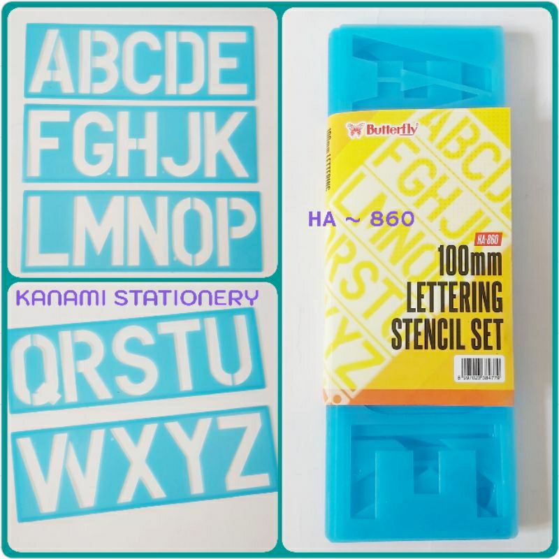 

KANAMI | Number & Alphabet Template Rulers Lettering Penggaris Huruf Dan Angka Stencil Set Butterfly PART 02/02.