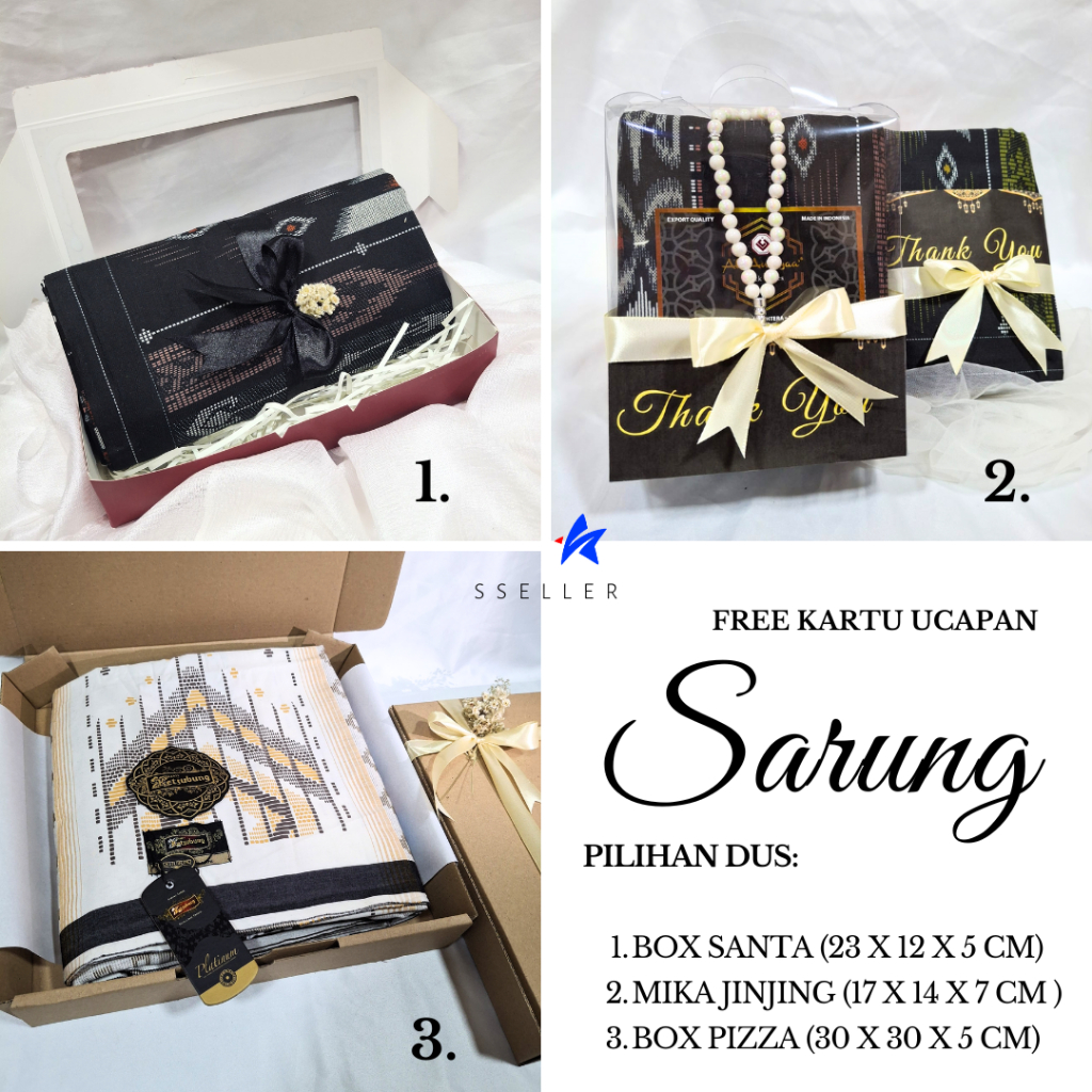 

Kustom Hampers SARUNG - Link Packaging Khusus Hampers Request Free Kartu Ucapan