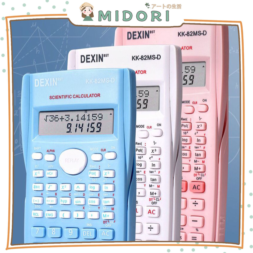 

[MIDORI] MULTIFUNGSI SCIENTIFIC CALCULATOR Desain Simple Portable Minimalis Kalkulator Alat Hitung Aesthetic - F0309