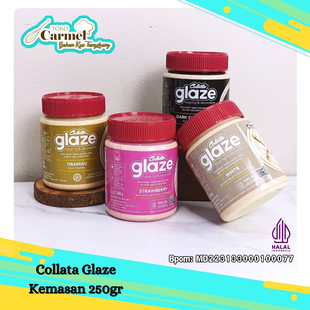 COLATTA Glaze 250gr - Selai Topping Donat Coklat Tiramisu Strawberi 3