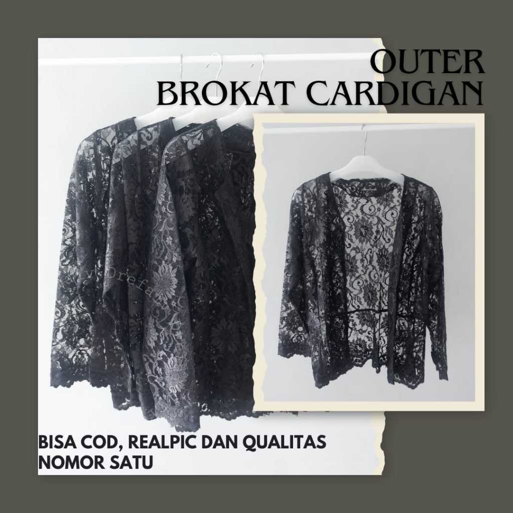 Outer Luaran Cardigan Crop brukat brokat burkat gamis kondangan Sakura