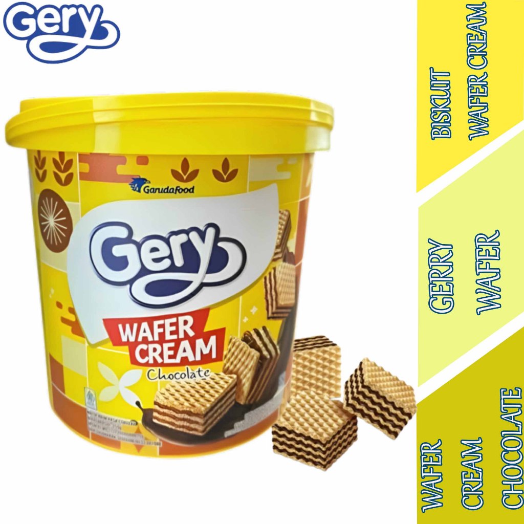 

Wafer Cream Rasa Chocolate - Gerry Wafer - Biskuit Wafer Cream - 250gr