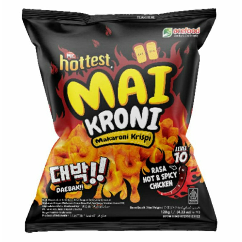 

Mr.hottest Mai kroni makaroni krispi hot & spicy chicken level 10 102g