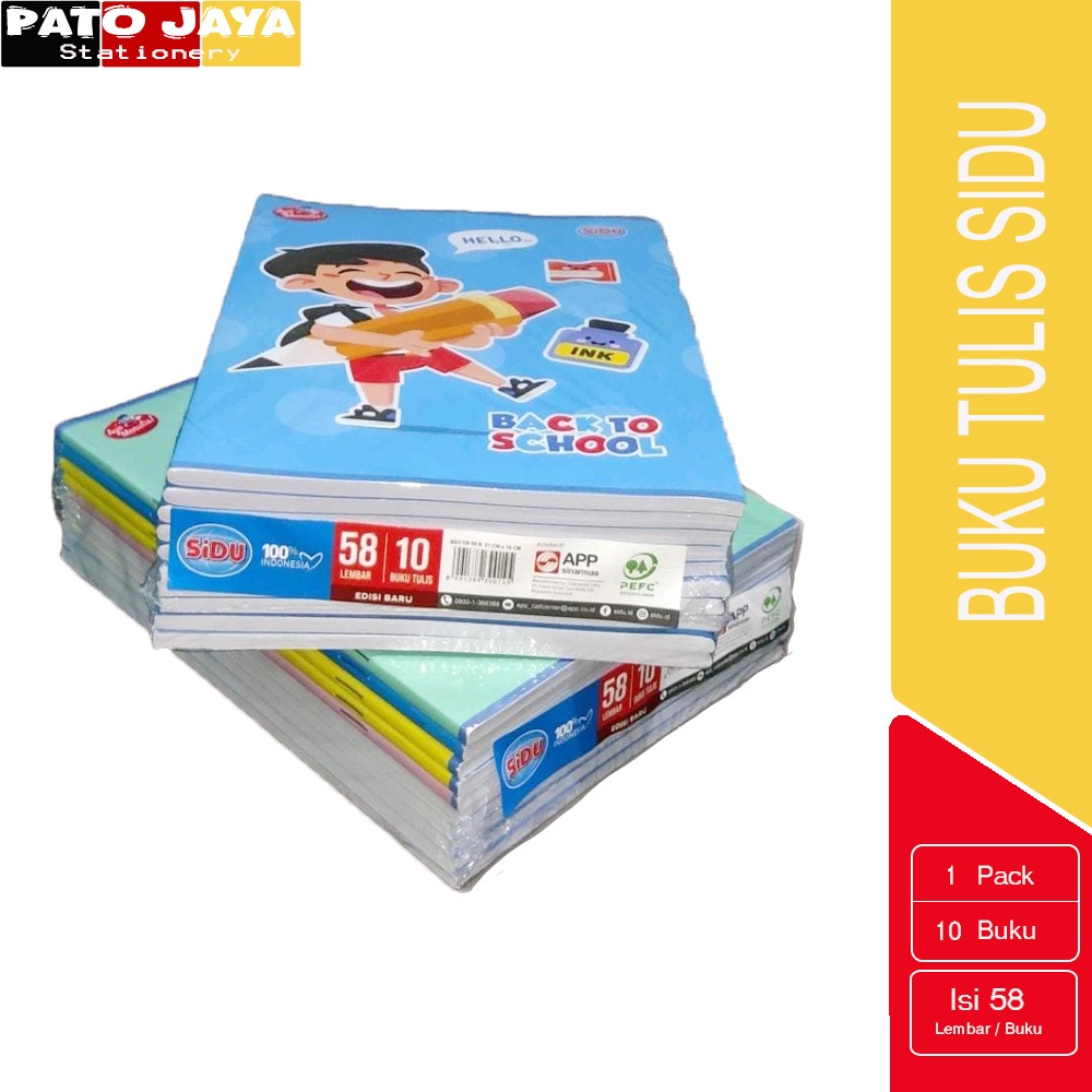 

PROMO GROSIR MURAH BUKU TULIS SIDU SINAR DUNIA 58 LEMBAR (1 PACK/10 BUKU)