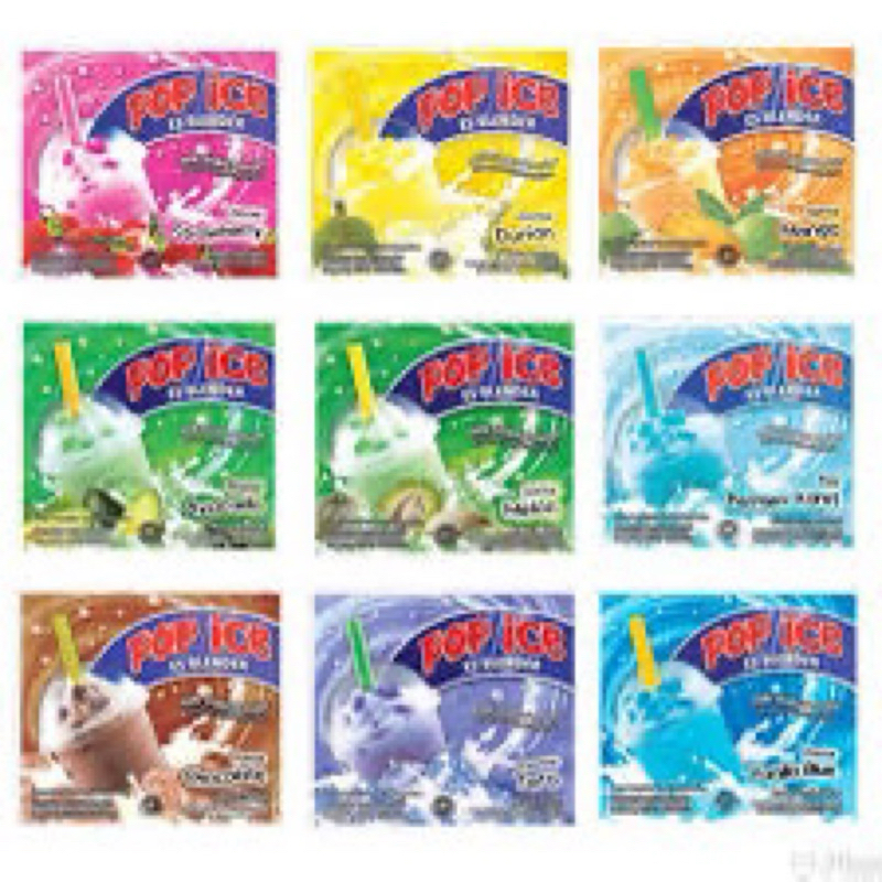 

pop ice sachet kemasan 25gr isi 10 sachet