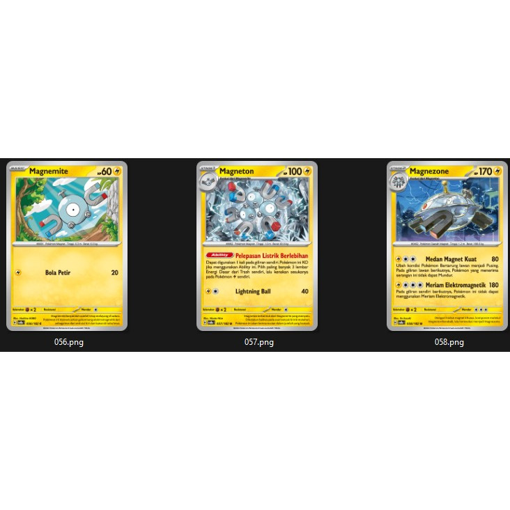 Magnemite Magneton Magnezone Kartu Pokemon Magnemite Magneton Magnezone