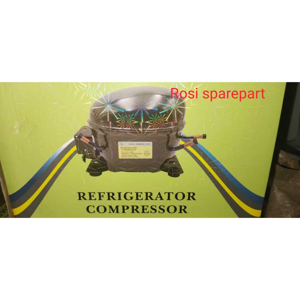 KOMPRESOR  COMPRESSOR KULKAS 1/6 PK  OHK 48 HL 1/6HP (SE45E1J-9) 220V/50HZ MERK OHK 100% FOTO ASLI B
