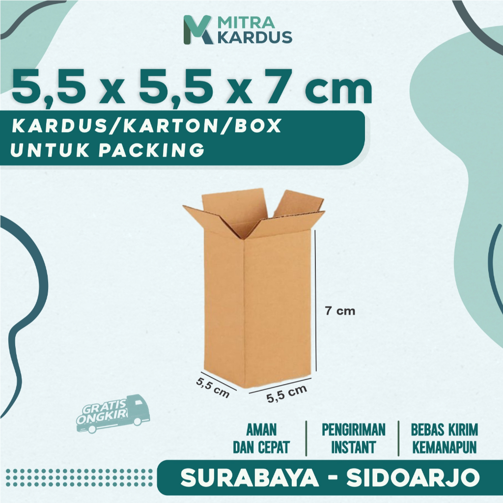 

kardus packing 5,5x5,5x7 cm / box karton corrugated single wall premium / Box Packing packing online