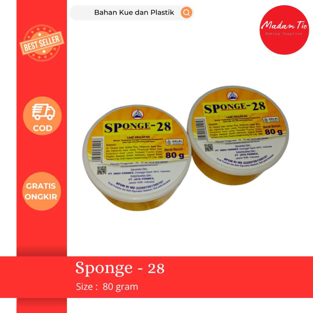 

Sponge28 Pengembang 80gram 1 pcs