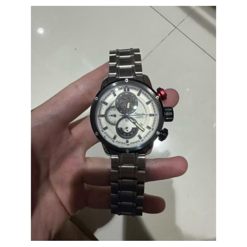 jam tangan alexander christie chronograph series ac 6239m stainless steel