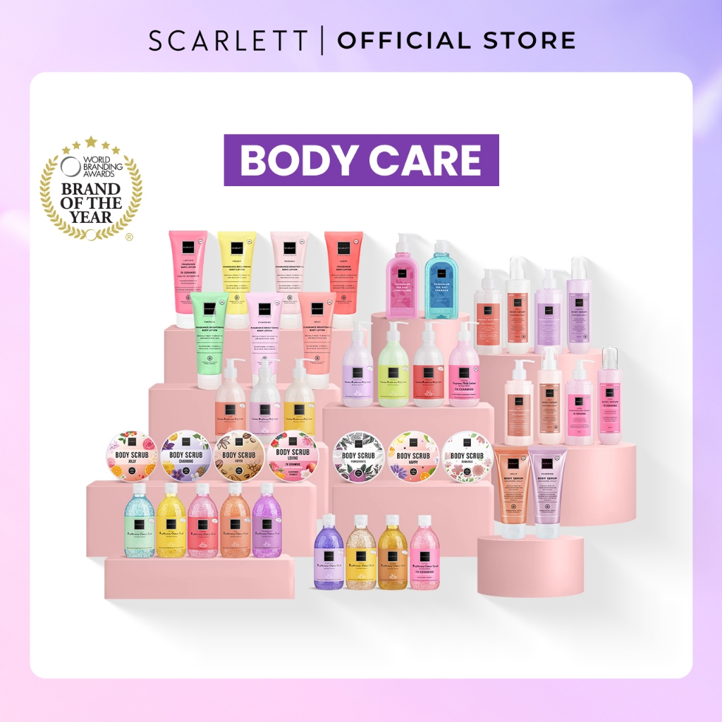 SCARLETT Body Care All Series - Body Scrub, Shower Scrub, Shower Gel, Body Serum, Body Lotion, Body 
