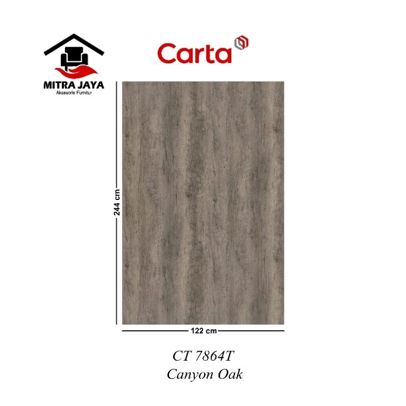 HPL Carta CT 7864 T Carta HPL Canyon Oak CT7864T CARTA Hpl Pelapis Kayu Tipe Ct7864t Canyon Oak