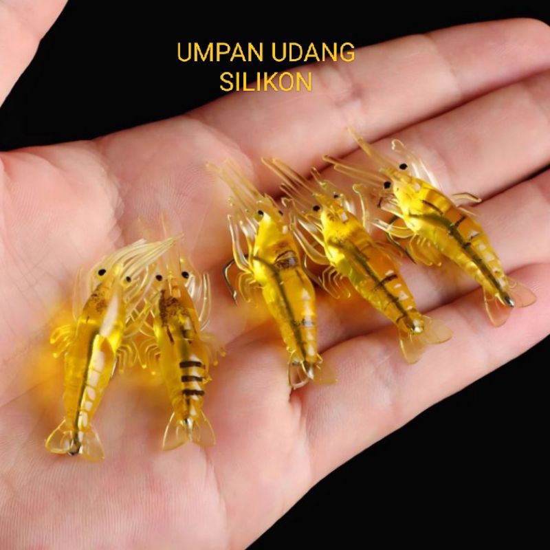 SOFTLURE UDANG SILIKON - UMPAN PANCING UDANG PALSU/TIRUAN
