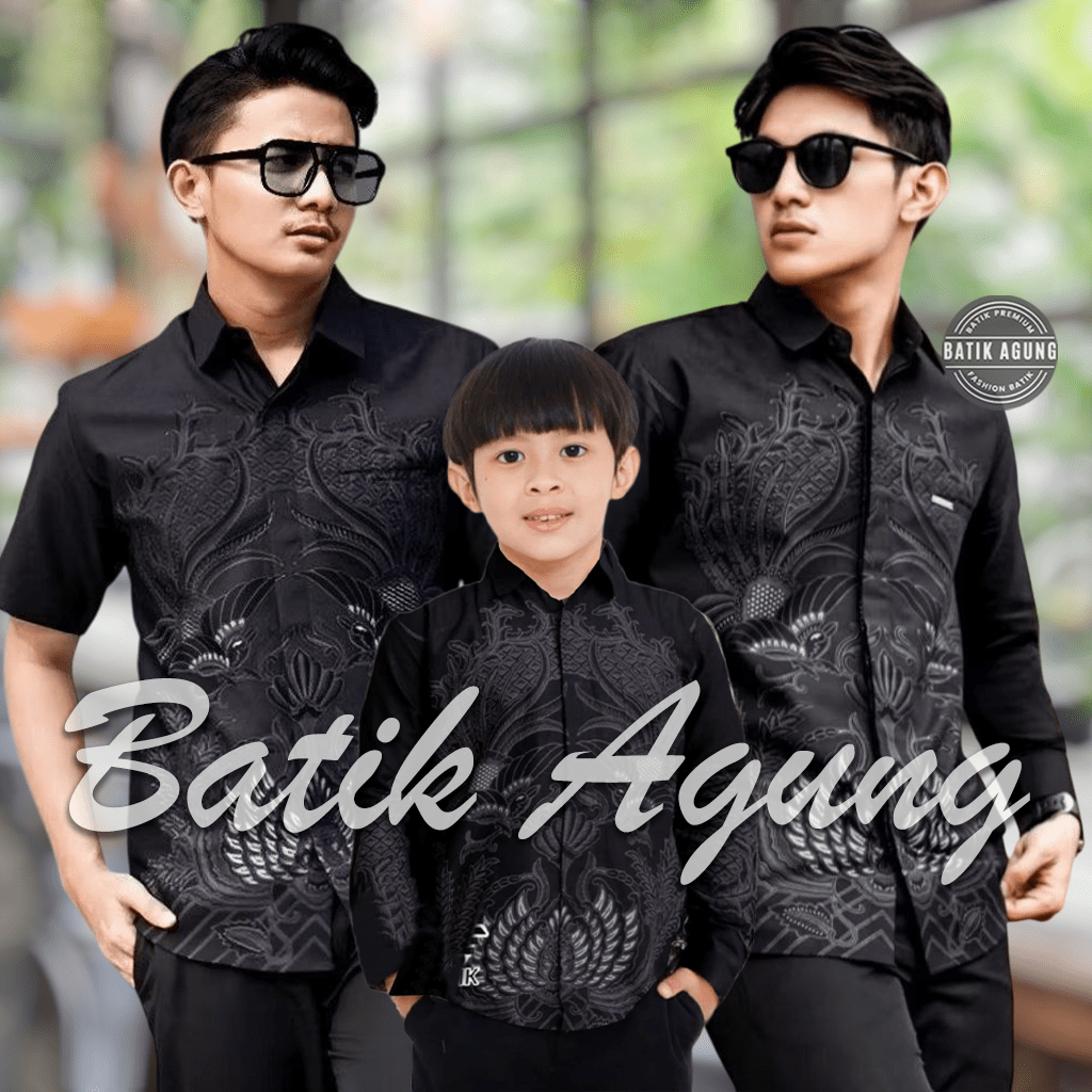 Kemeja Baju Hem Batik Anak Laki-laki Lengan Pendek Panjang Couple Batik Ayah Dan Anak Cowok Laki Lak