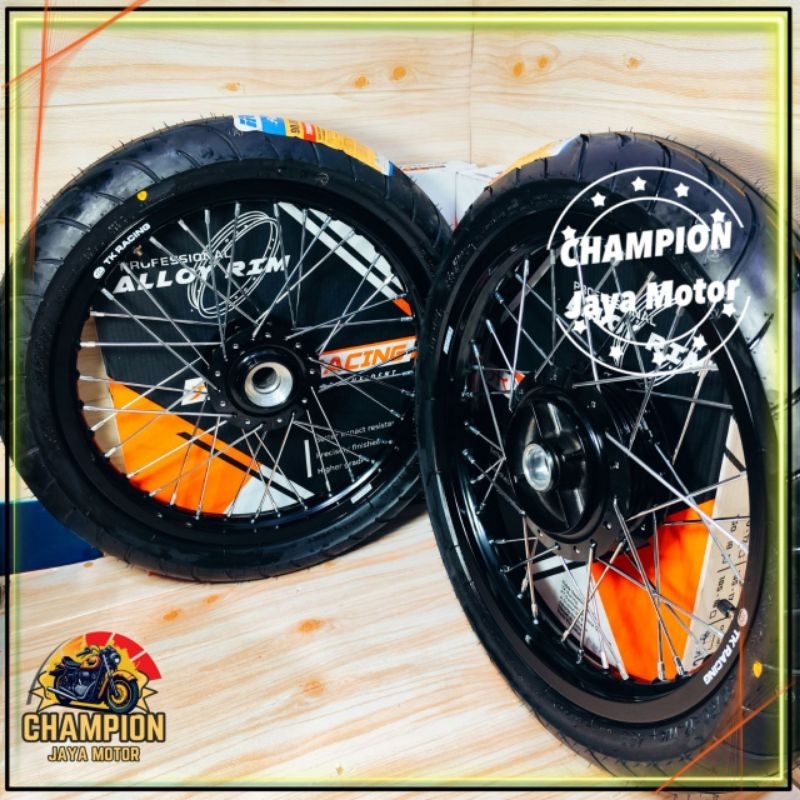 PAKET SET VELG RX KING TK RACING RING 17 160-185 185-185 185-215 PLUS BAN IRC FASTI PRO 90/80 17 VEL