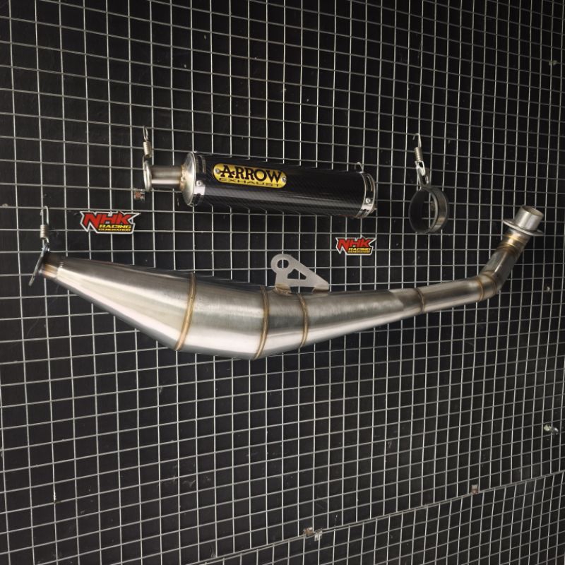 Knalpot Fizr F1zr Standar Racing Arrow Carbon Suara Garing Full Stainless Anti Karat