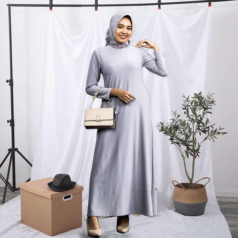 PAKET HEMAT Gamis Polos Iner Tangan Panjang Home Dres Gamis Jersey Daleman Wanita SZE M- L- XL- XXL