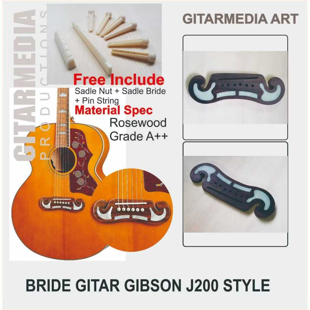 Bridge Gibson akustik j200 - jembatan gitar gibson j200