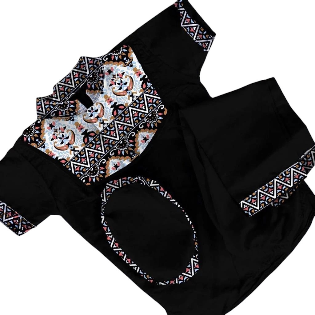 Koko Batik Anak 1-10 Tahun Motif Batik Garuda Bonus Peci